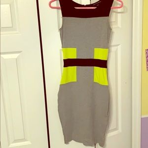 Business Casual Color Block Sleeveless Dress